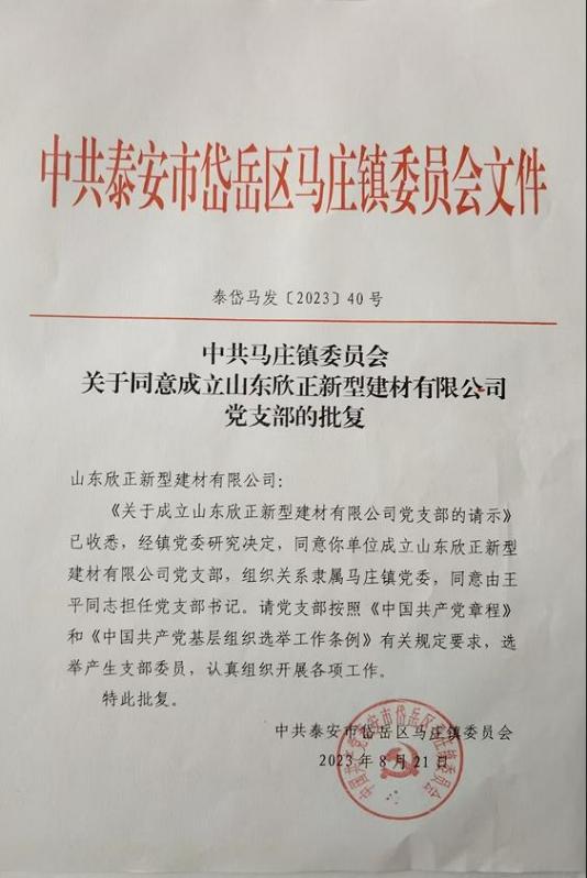 企业于 2023 年成立党支部